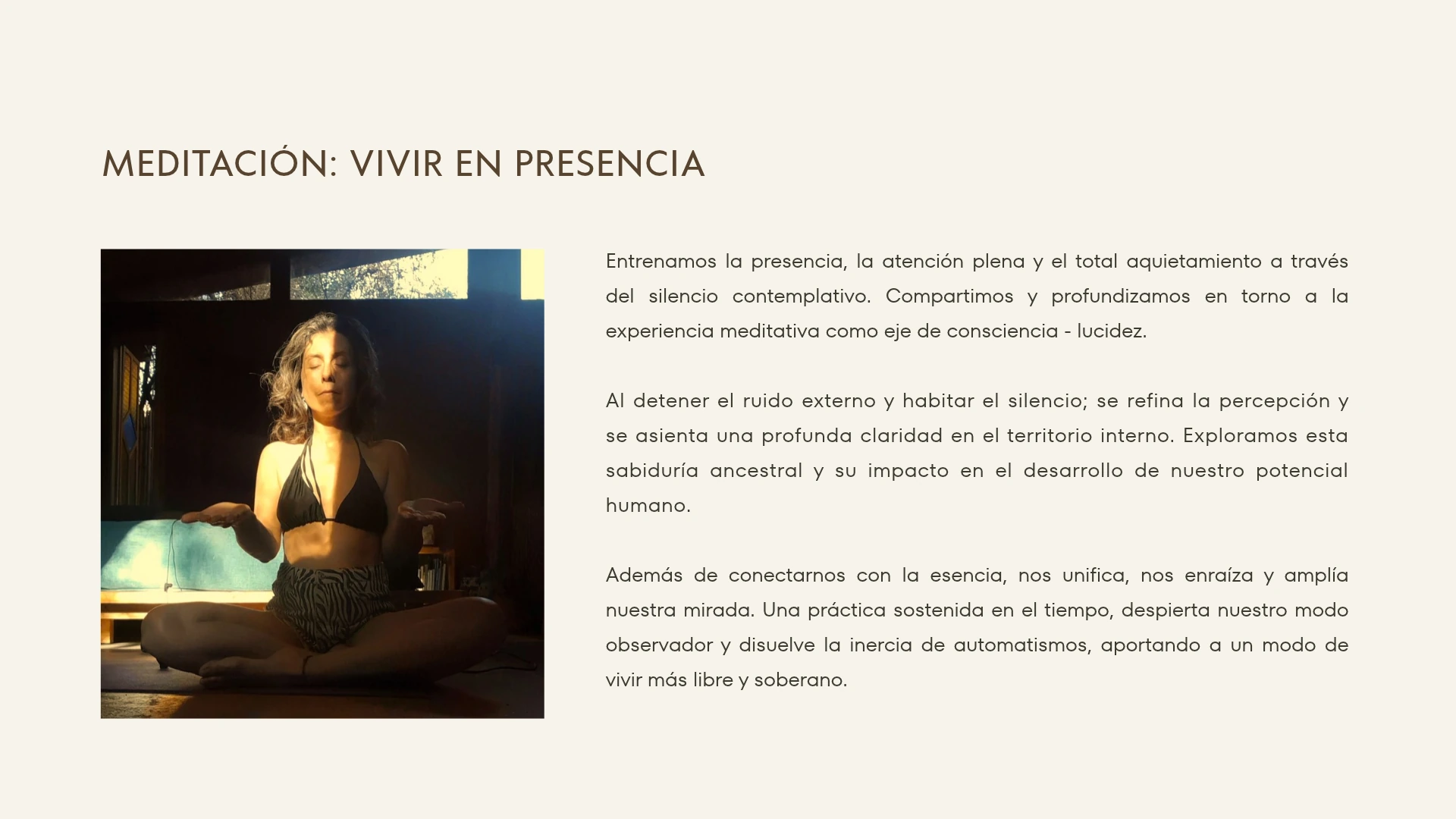 Meditación y prácticas contemplativas