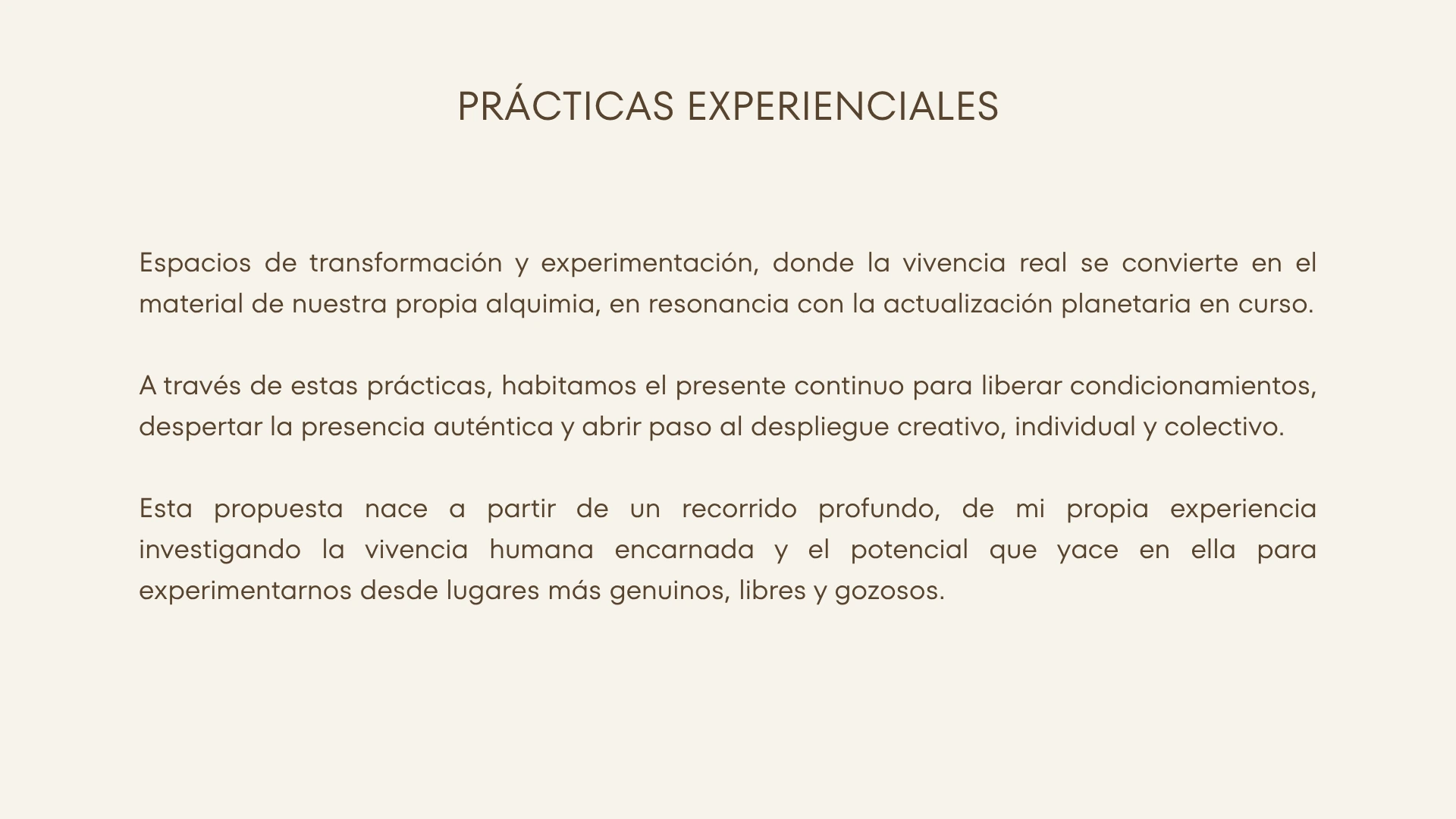 Prácticas experienciales